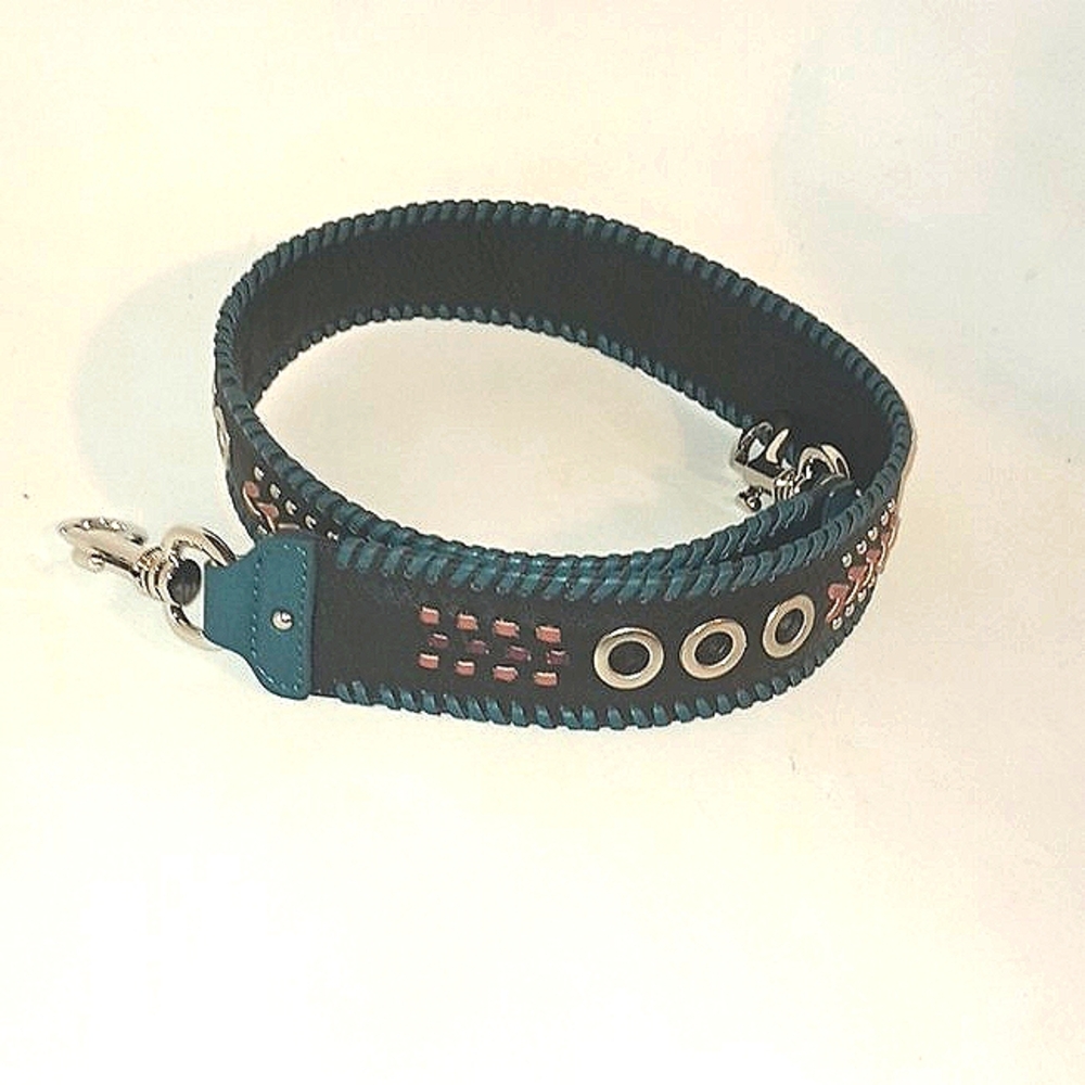 STEVE MADDEN WESTERN INSPIRE BLACK/GREEN BAG STRAP